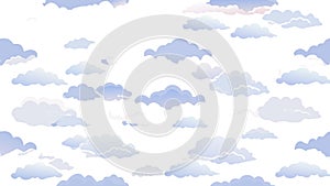 Soft Blue Cloudy Sky Background Pattern, vector design Generative AI