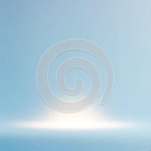 Soft Blue Gradient Studio Background with Subtle Horizon Light Effect abstract