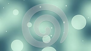 Soft blue and green bokeh background with floating circles abstract