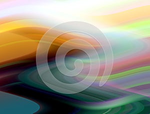 Soft blue orange yellow green rainbow colors, geometries, abstract background, graphics, abstract background and texture