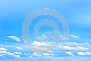 Soft blue sky background and white clouds