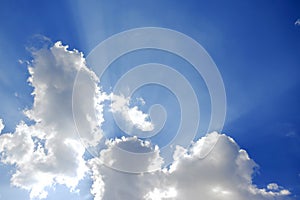 Soft blue sky cloud nature background