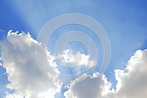 Soft blue sky cloud nature background
