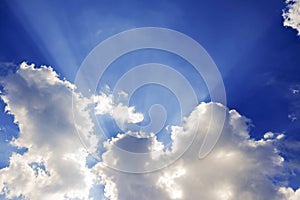 Soft blue sky cloud nature background