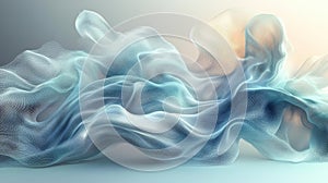 Soft Blue Textured Waves