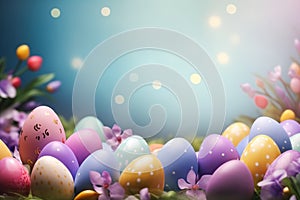 Springtime Spectacle: A Vibrant Display of Easter Eggs, Embers photo