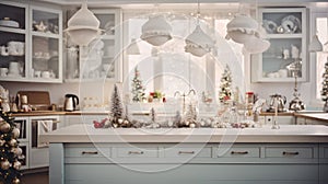 soft blurred holiday interior design