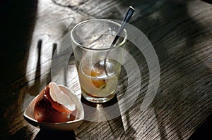 Soft-boiled egg in clear glass