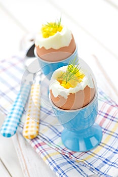 Soft boiled eggs