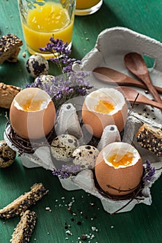 Soft Boiled Eggs for Breakfast