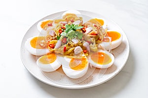 Soft Boiled Eggs Spicy Salad