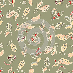 Soft Botanical Leafy Vintage Scatter