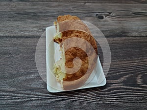 Soft bread made of flour and other ingredients in brown color