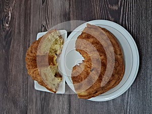 Soft bread made of flour and other ingredients in brown color