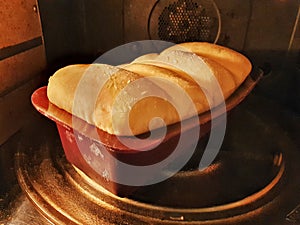 soft bread in the oven, French boulangerie, French bread