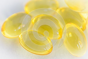Soft capsules containing fish oil , omega 3 richest