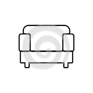 soft chair glyph icon. Element of Furniture for mobile concept and web apps icon. Thin line icon for website design and