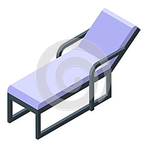 Soft chaise lounge icon isometric vector. Furniture style