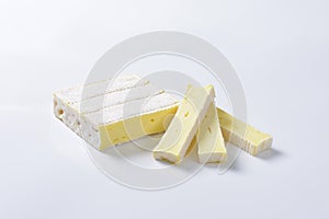 Soft cheese with thin white rind photo