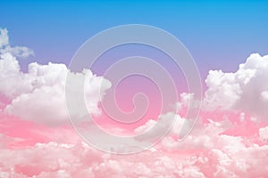 Soft cloud with colorful sky for backdrop background