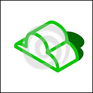 Soft cloud icon in isometric flat design 06