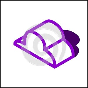 Soft cloud icon in isometric flat design 08