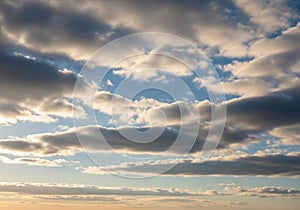 Soft Cloud Layers in Pastel Sky Background