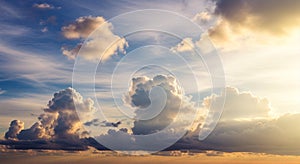 Soft Cloud Layers in Pastel Sky Background