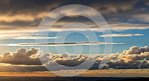 Soft Cloud Layers in Pastel Sky Background