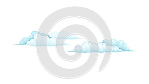 Soft Cloud Scudding Across Sky as Landscape Element Vector Illustration photo