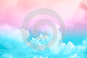 Soft cloud and sky with pastel gradient color