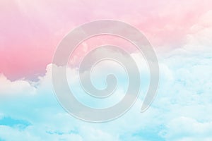 Soft cloud and sky with pastel gradient color