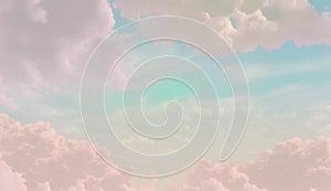 Soft cloudy is gradient pastel, Abstract sky background in sweet color.