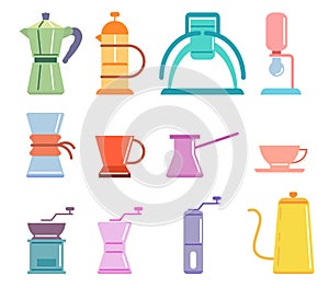 Soft Color Flat Coffee Manual Brewers Set