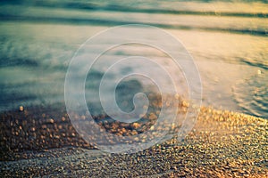 Soft color sand and water background