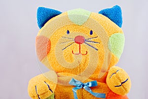 Soft colorful baby toy cat