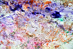 Soft colorful mix painting spots background, paint and water