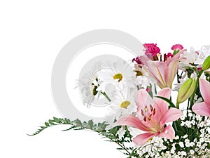 Soft colors flowers bouquet