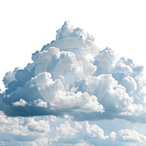 Soft Cumulus Clouds isolated on white background