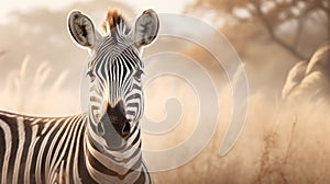 Soft And Dreamy African Zebra In 8k Resolution photo