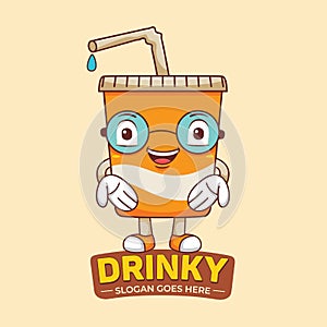 Softdrink Mascot Logo Vector