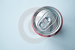 soft drink can on white background