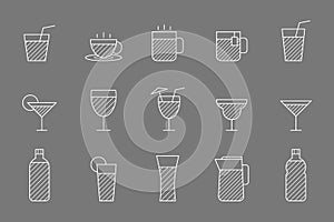 Soft drink Icons set 01-01