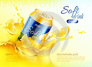 Soft Drink Metal Can Poster