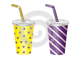 Soft Drinks Cup Vector Illustrations