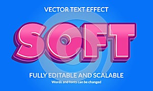 Soft Editable 3D text style effect