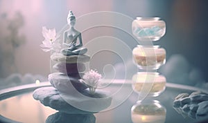 Soft Ethereal Dreamy Background for Self-Care and Mind-Body Balance.