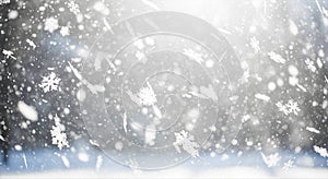 Soft Falling Snow Texture On Light Background