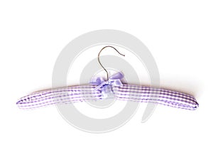 Soft fashionable hanger over white background