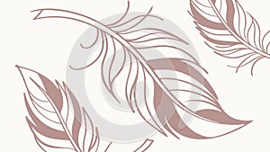 Soft Feather Pattern Decorative Background Vector, vector design Generative AI